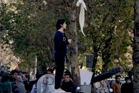 Vida Movahed, an Iranian woman who inspired antihijab protests by removing her obligatory Islamic head scarf in a public gesture of defiance in December 27, 2017