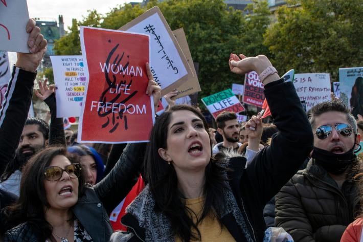 London protest over Iran draws thousands after the death of Mahsa Amini in police custody | Source: Koca Vehbi/Shutterstock