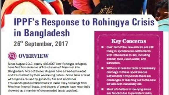 IPPF's Response to Rohingya Crisis in Bangladesh Update 1